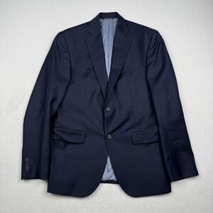Jack Victor Blazer Mens 39R Navy 100% Wool Two Button Suit Jacket Made Canada